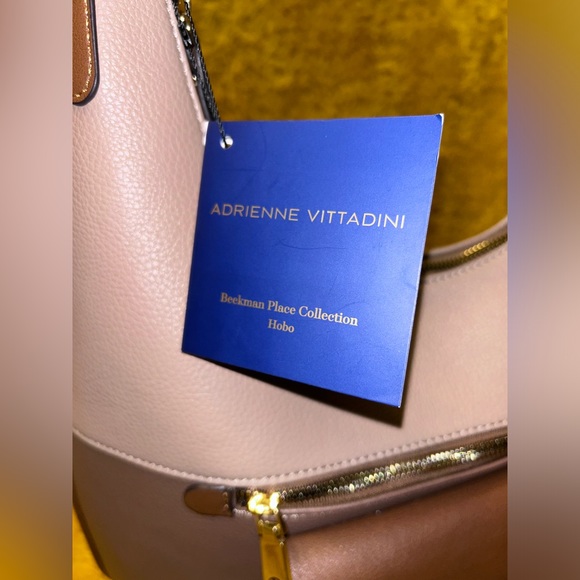 NWT Adrienne Vittadini Beekman Place Color Block Dusty Rose & Caramel Ho… - Picture 7 of 12